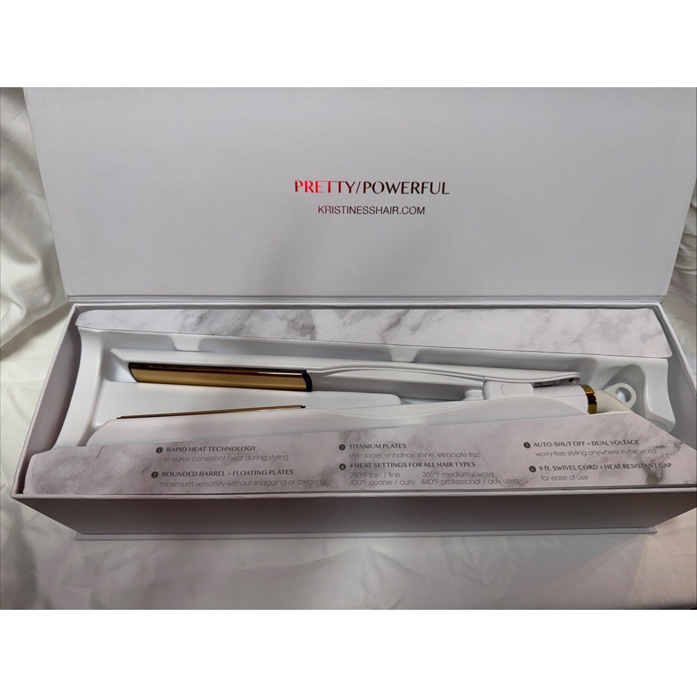 Kristin Ess Titanium Flat Iron Hair Straightener and Curler - Dual Voltage - Picture 4 of 4